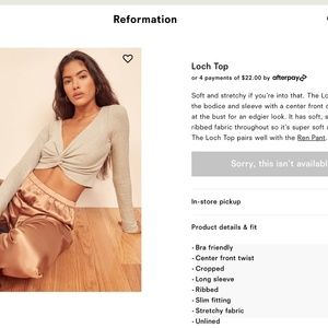 Reformation Loch Top